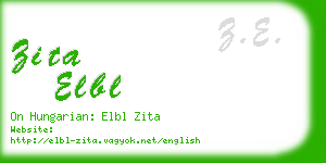 zita elbl business card